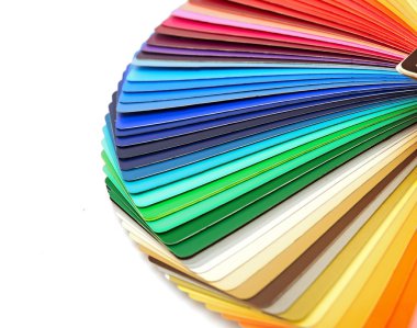 Color guide spectrum swatch samples rainbow on white background clipart