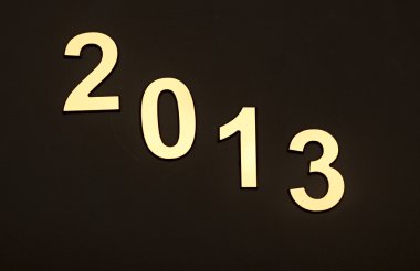 siyah arka plan üzerinde haneli 2013