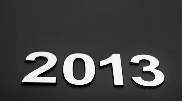 Digit 2013 on black background with a copy space — Stock Photo, Image