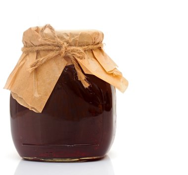 çilek reçeli beyaz izole