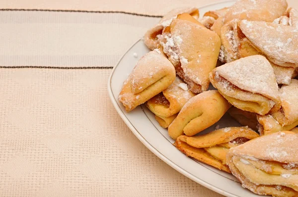 Σπιτικό τυρί cottage μπισκότα με μαρμελάδα μήλο — Φωτογραφία Αρχείου