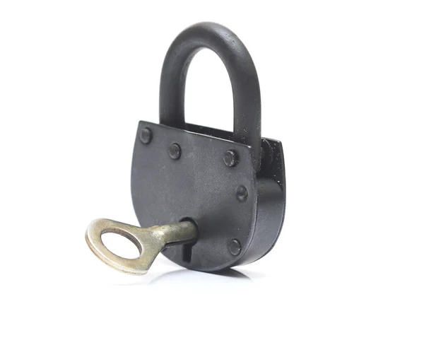 Vintage padlock isolated on white background — Stock Photo, Image