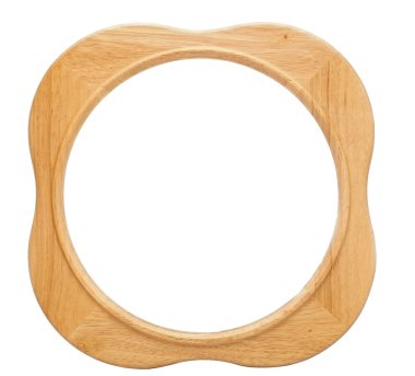 Ahşap çerçeve beyaz üzerine izole