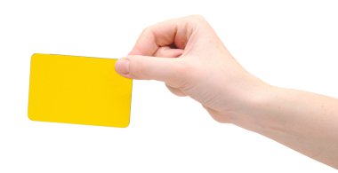 Kartvizit tutan kadının el