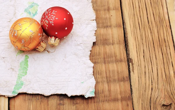 Decoración de Navidad. Papel viejo usado — Foto de Stock