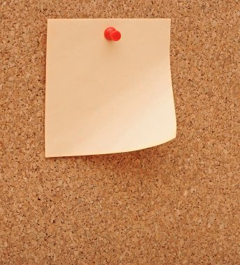corkboard için pinned boş Not