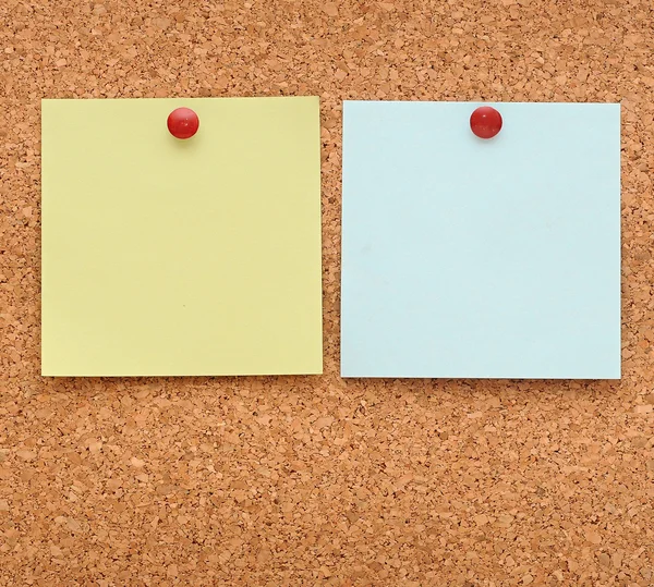 Cork bulletin board with note — Stock Photo, Image