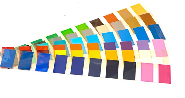 Wzornik kolorów do wyboru na białym tle — Zdjęcie stockowe