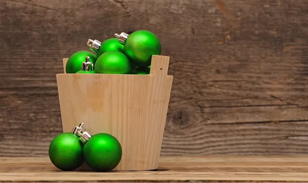 Kerstmis grunge achtergrond met houten dek tafelblad — Stockfoto