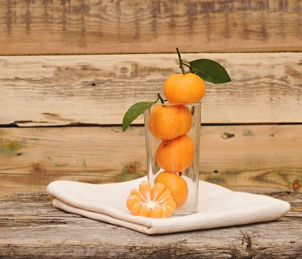 Mandariner i glas — Stockfoto
