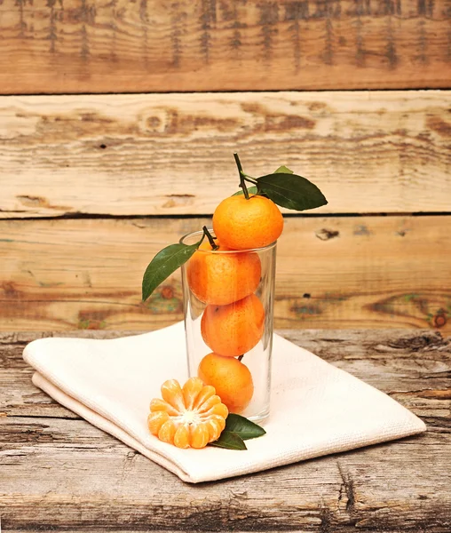 Mandarinen im Glas. — Stockfoto