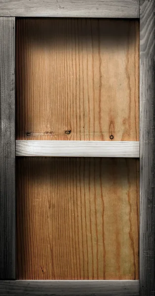Puste półki drewniane — Zdjęcie stockowe