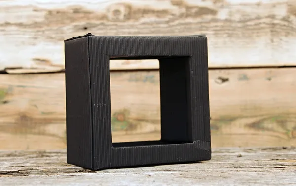 Black cardboard box — Stock Photo, Image