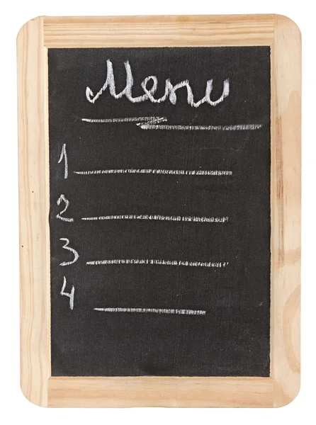 Tableau noir de menu. un espace pour écrire sur un fond noir . — Photo