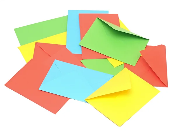 Renkli zarflar, iletişim kavramı — Stok fotoğraf