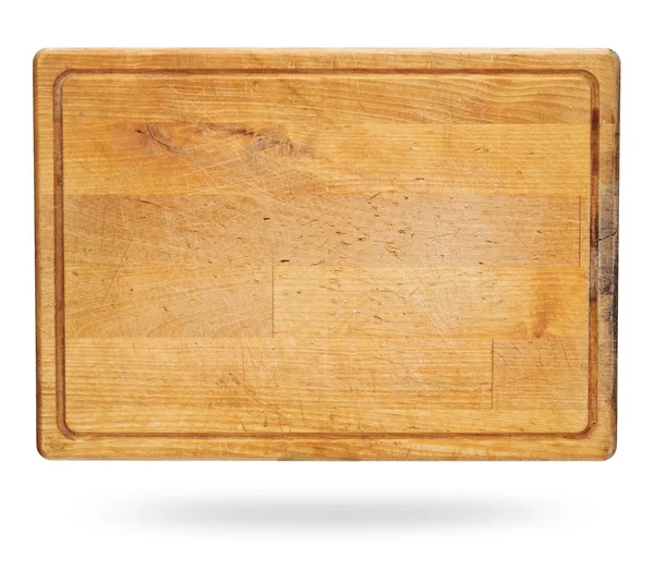 Placa de madera vieja aislada en blanco — Foto de Stock