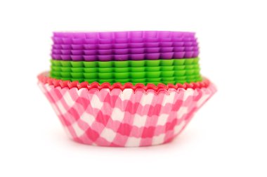 beyaz zemin üzerine durumlarda cupcake
