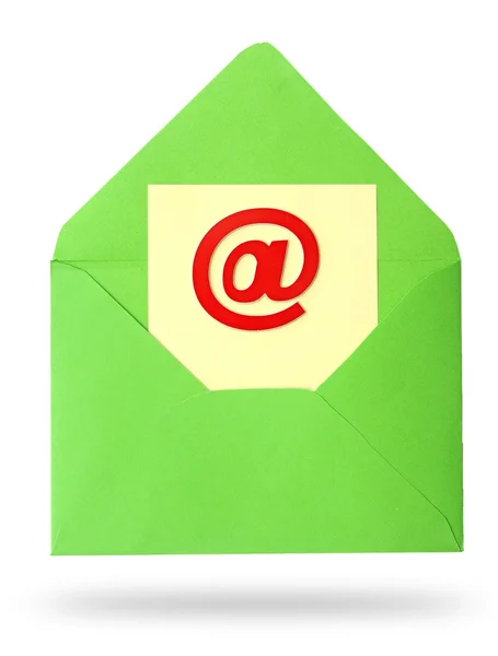 Busta con foglio di carta - concetto di email — Foto Stock