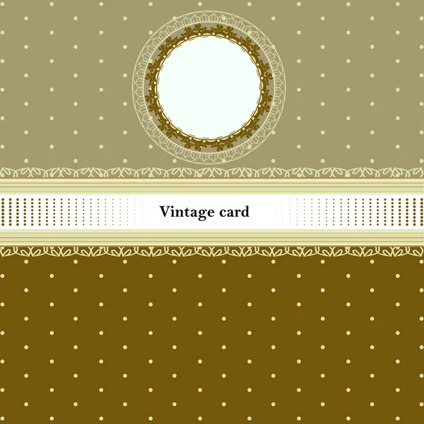 Vintage kort med ram — Stock vektor