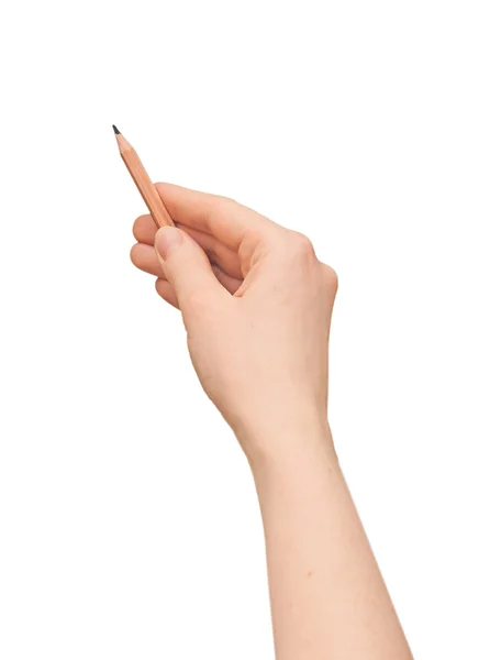 Skriva med penna isolerade mot vit bakgrund — Stockfoto