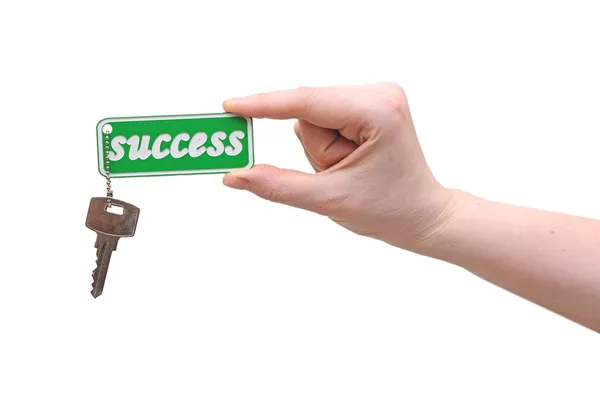 Schlüssel zum Erfolg übergeben — Stockfoto