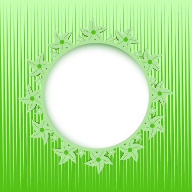 dantel yuvarlak yeşil zemin çerçeve