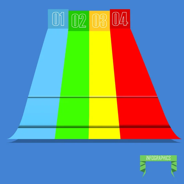 Plantilla de diseño de líneas y números de papel vectorial para sitio web. Vec — Archivo Imágenes Vectoriales