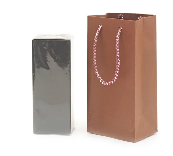 Cadeau zak en doos van de gift — Stockfoto
