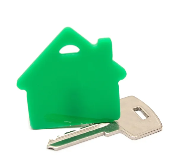Klíč od domu a domov — Stock fotografie
