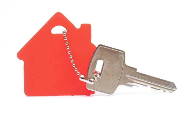 Hus formade nyckelring — Stockfoto
