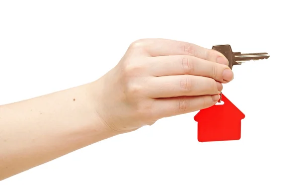 Ruka je předání domu klíč — Stock fotografie