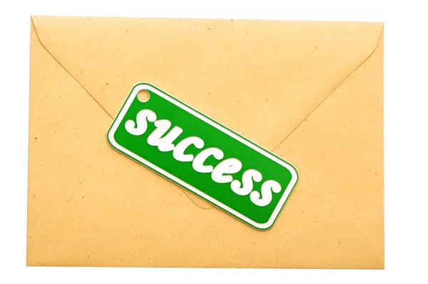 Envelope mail message of success — Stock Photo, Image