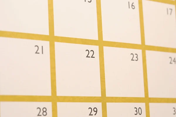 Pagina del calendario che mostra la data di oggi — Foto Stock