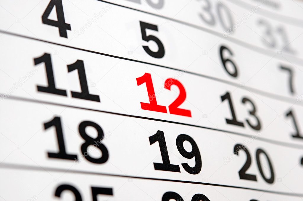 calendar showing end of time or deadline
