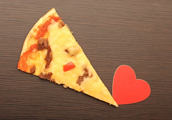 Pizza with a heart — Stock Photo, Image