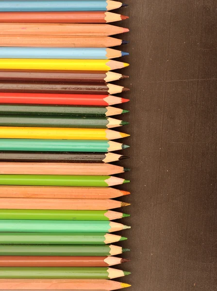 Colorful pencil on blank blackboard — Stock Photo, Image