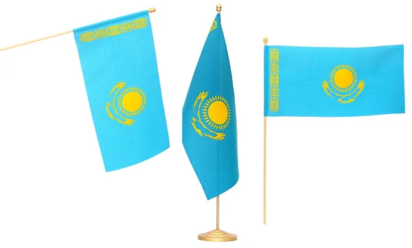 Collection flags Republik of Kazakstan isolated — Stock Photo, Image