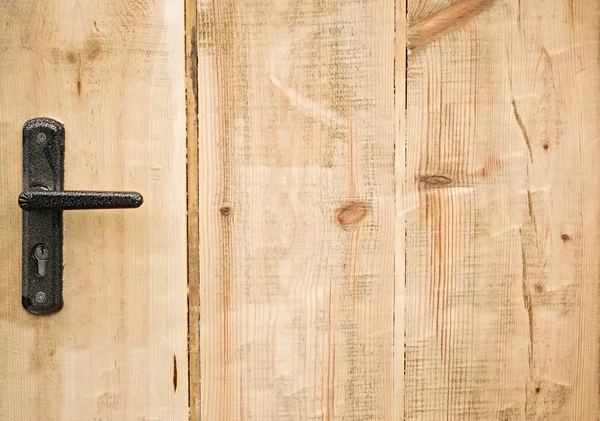 Modern stílus kilincs természetes fa ajtó — Stock Fotó