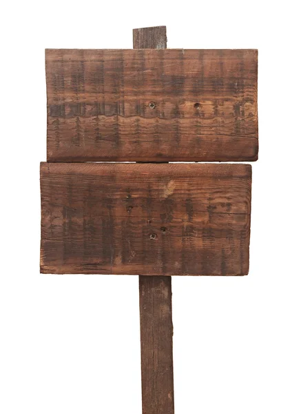 Signo de madera aislado en blanco. —  Fotos de Stock