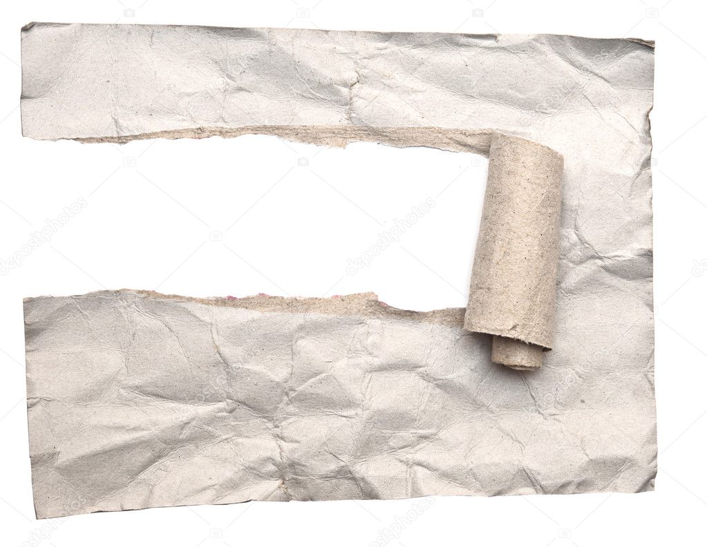 Torn paper on white background