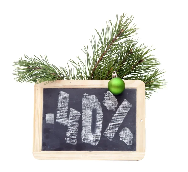 Chalkboard with text 40 percent — Stock Photo, Image