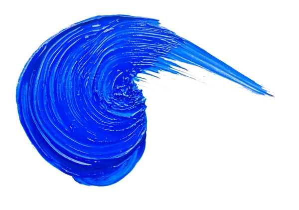 Blaue Pinselstriche. isoliert auf weißem Hintergrund — Stockfoto