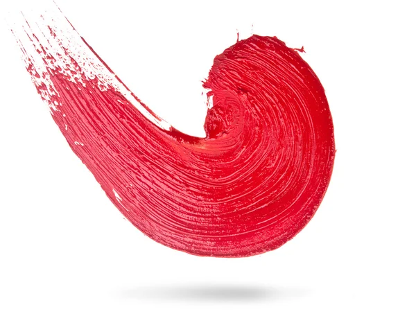 Abstracte rode spiraal penseelstreek — Stockfoto