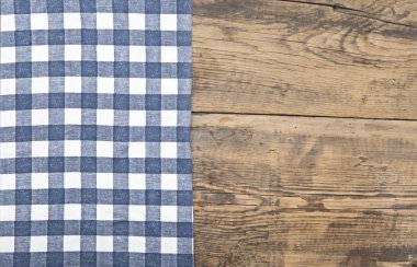 ahşap masa arka plan üzerinde masa örtüsü Tekstil doku