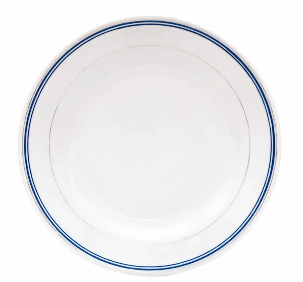 Empty plate isolated on a white background — Stock Photo, Image