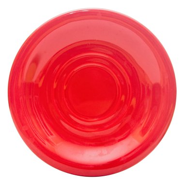 Beyaz bir arka plan üzerinde izole boş kırmızı plaka