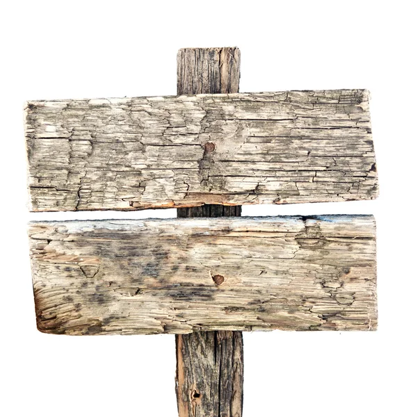 Dřevěné vývěsní štít izolovaných na bílém — Stock fotografie