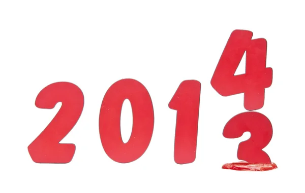 Year 2013 changes to 2014 — Stock Photo, Image