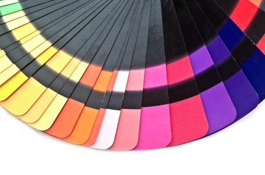 Renk Kılavuzu spektrum örneğini örnekleri gökkuşağı beyaz zemin üzerine