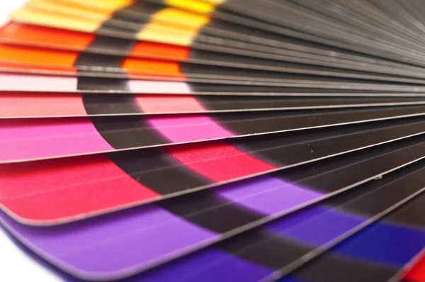 Campioni di campioni di campioni di campioni di spettro guida colore arcobaleno su sfondo bianco — Foto Stock